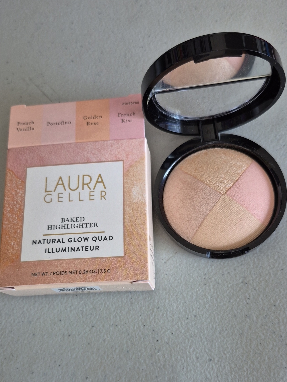 Laura Geller Baked Natural Glow Quad Highlighter - Pink, Gold, Rose, Beige